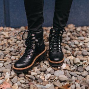 Indigo Rd. Isaya Black Combat Boots